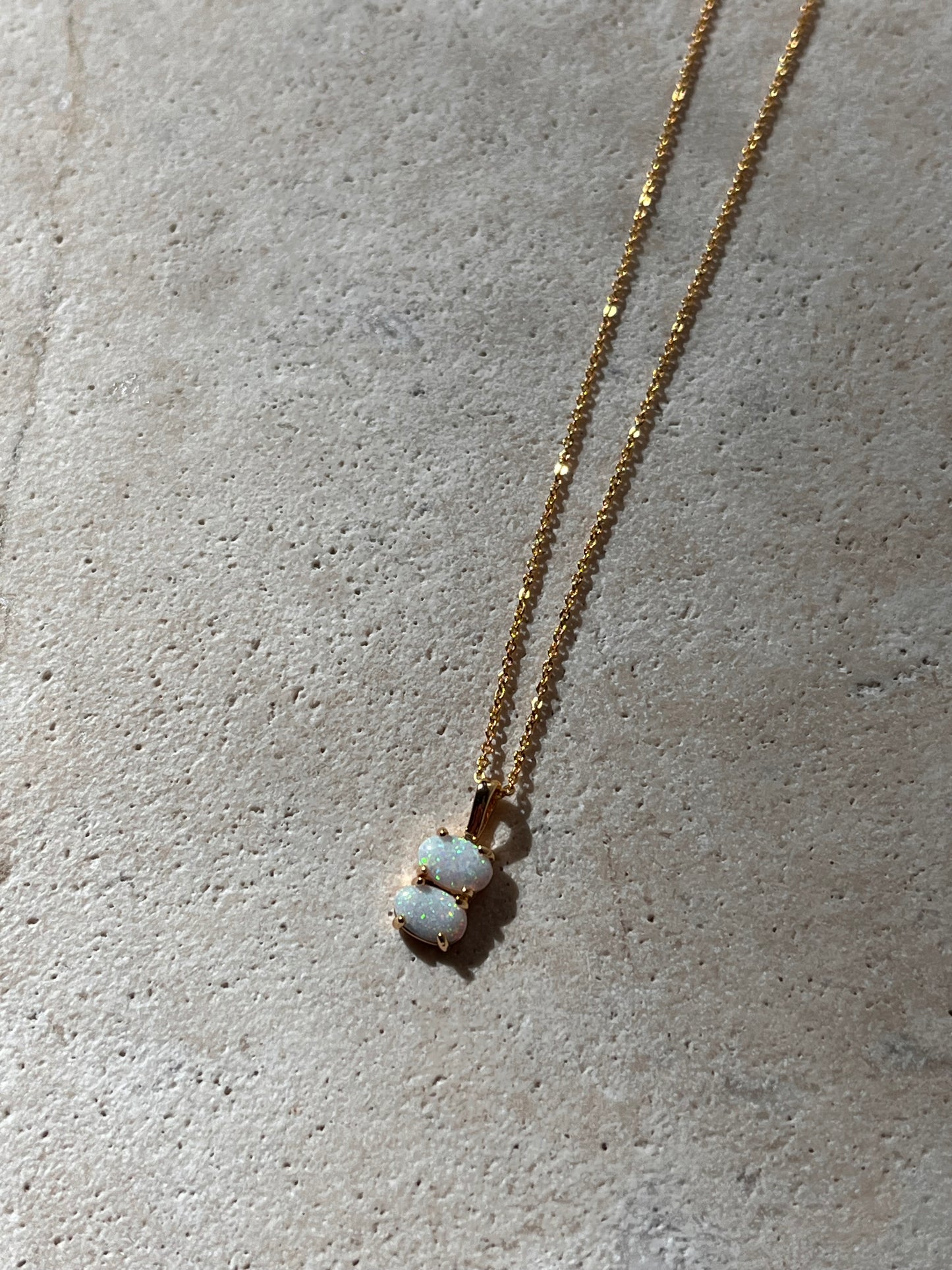 Twin Flame Opal Necklace