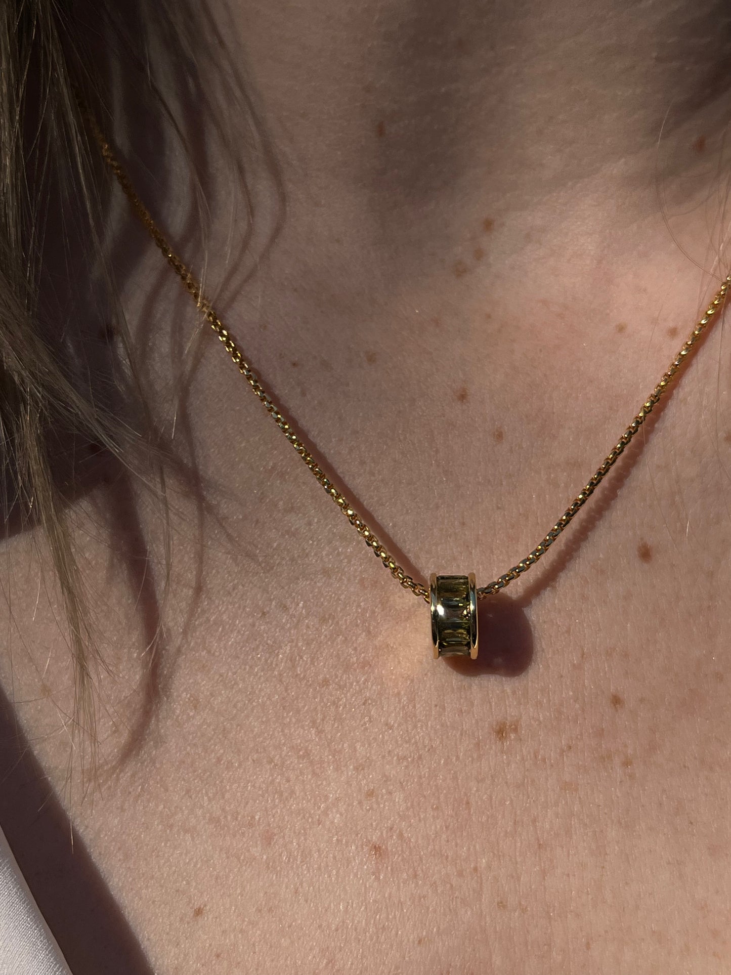 Baguette Peridot Necklace