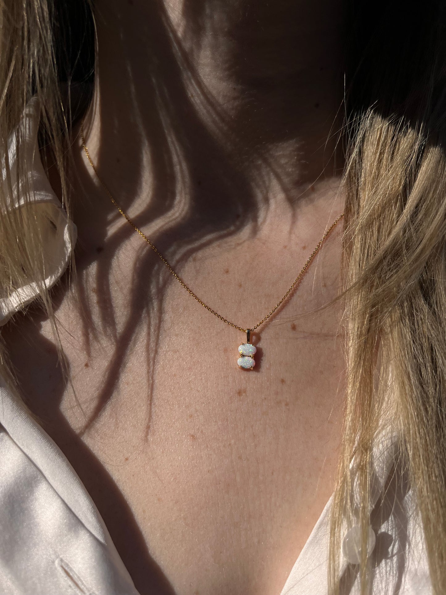 Twin Flame Opal Necklace