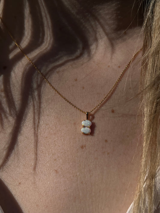 Twin Flame Opal Necklace