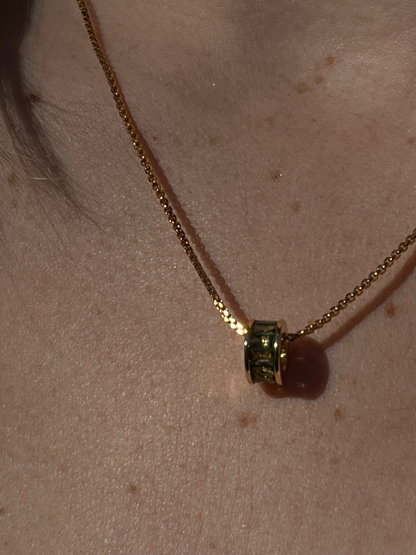 Baguette Peridot Necklace