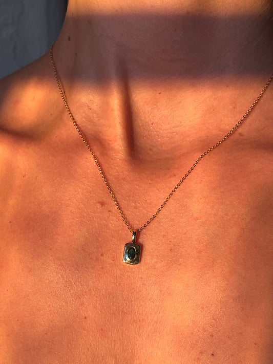 Nicolette Mini Emerald Necklace