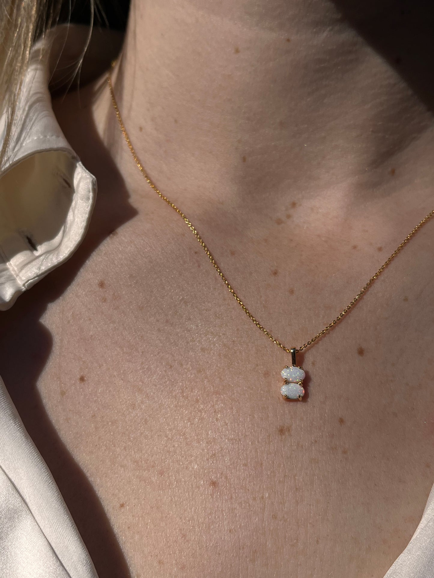 Twin Flame Opal Necklace