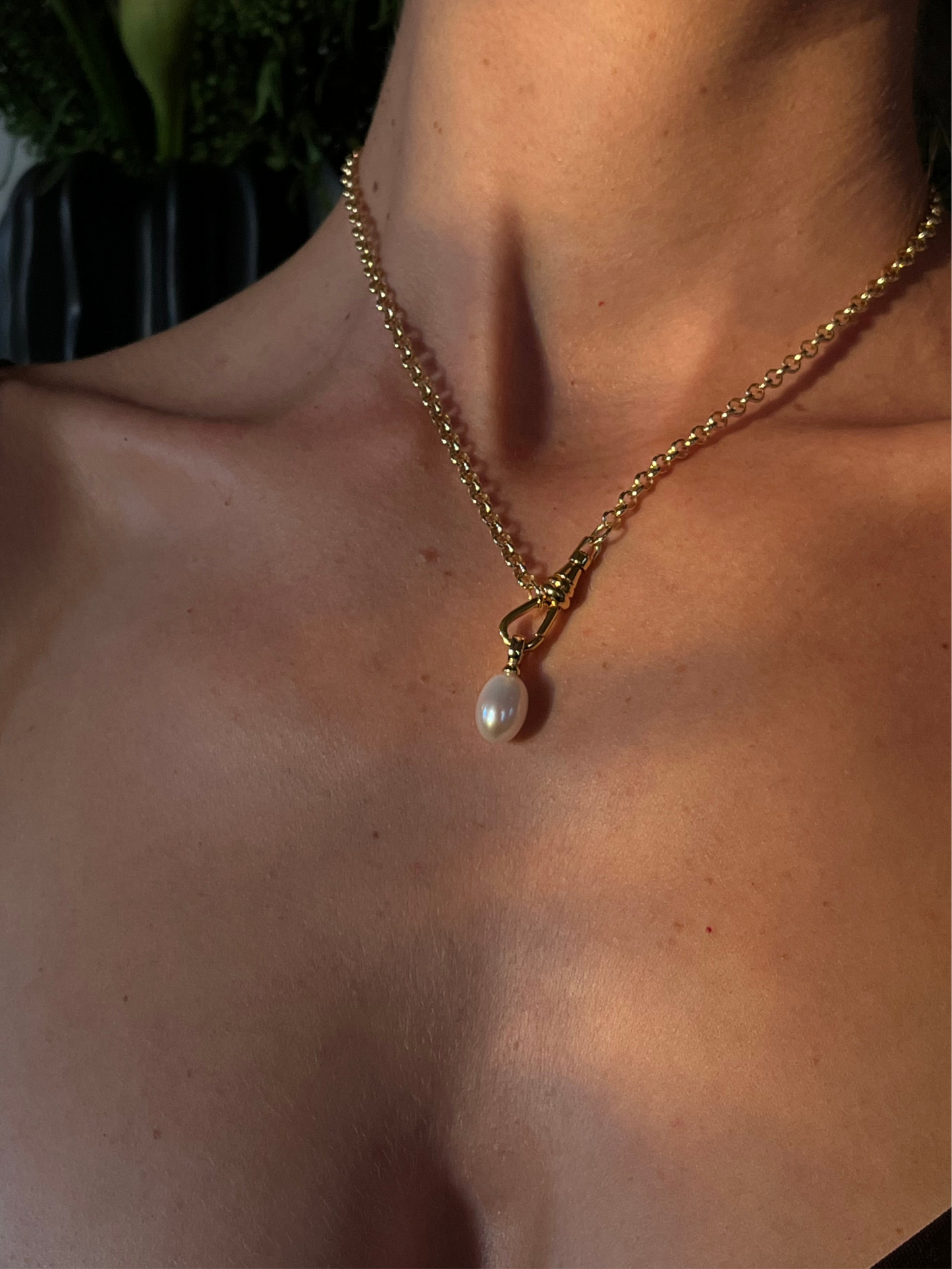 Toggle Pearl Necklace