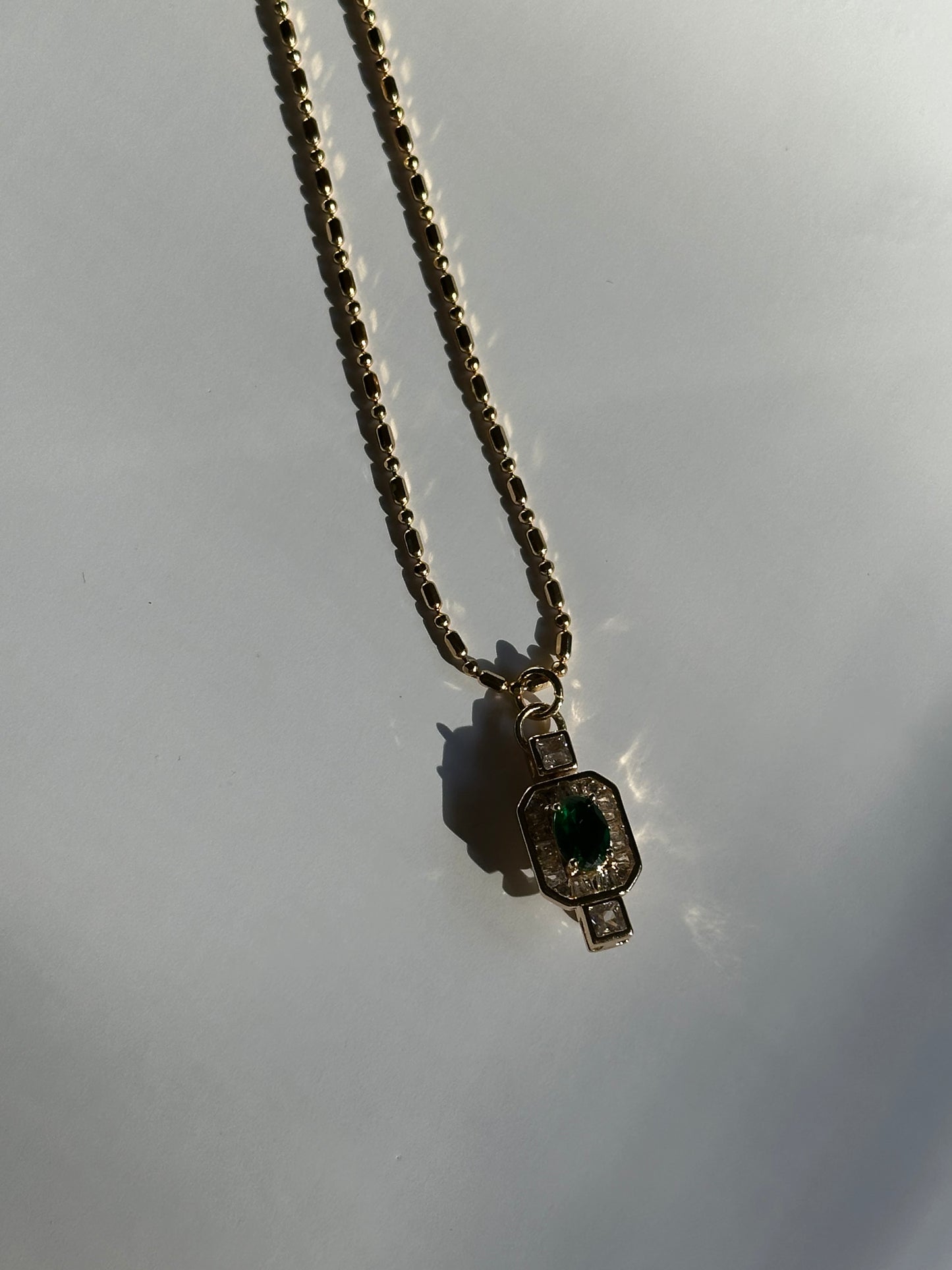 Emerald Cut Baguette Necklace