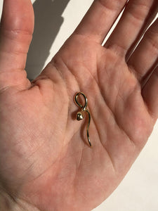 Solid 14k Gold Sancia Serpent Pendant Necklace