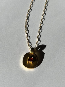 Garnet & Gold Necklace