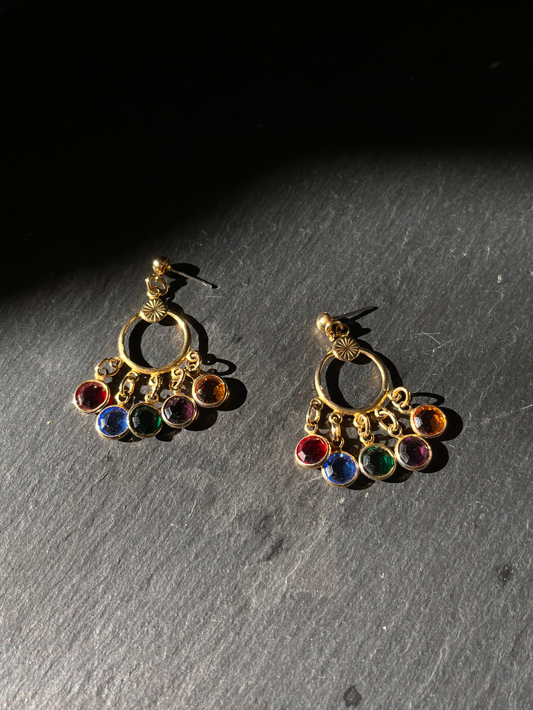 Vintage Multicolored Dangle Earrings