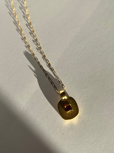 Garnet & Gold Necklace