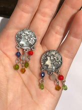 Load image into Gallery viewer, Vintage Beaded Coin Earrings

