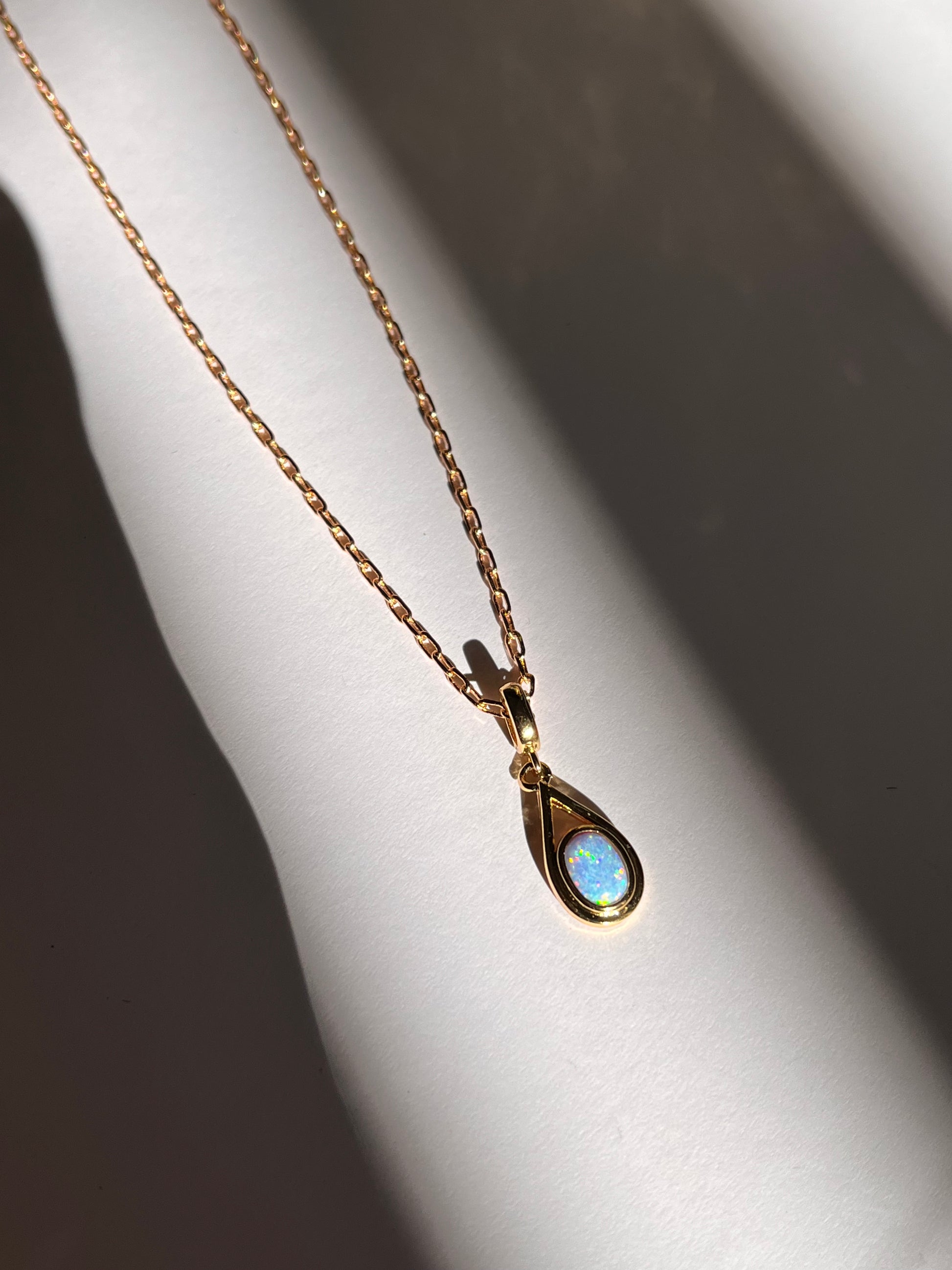 Opal teardrop necklace deals